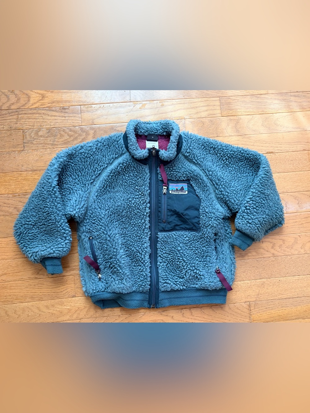 Vintage 90’s Patagonia Kids’ Retro-X Fleece Jacket | XS 5–6 | Green & red